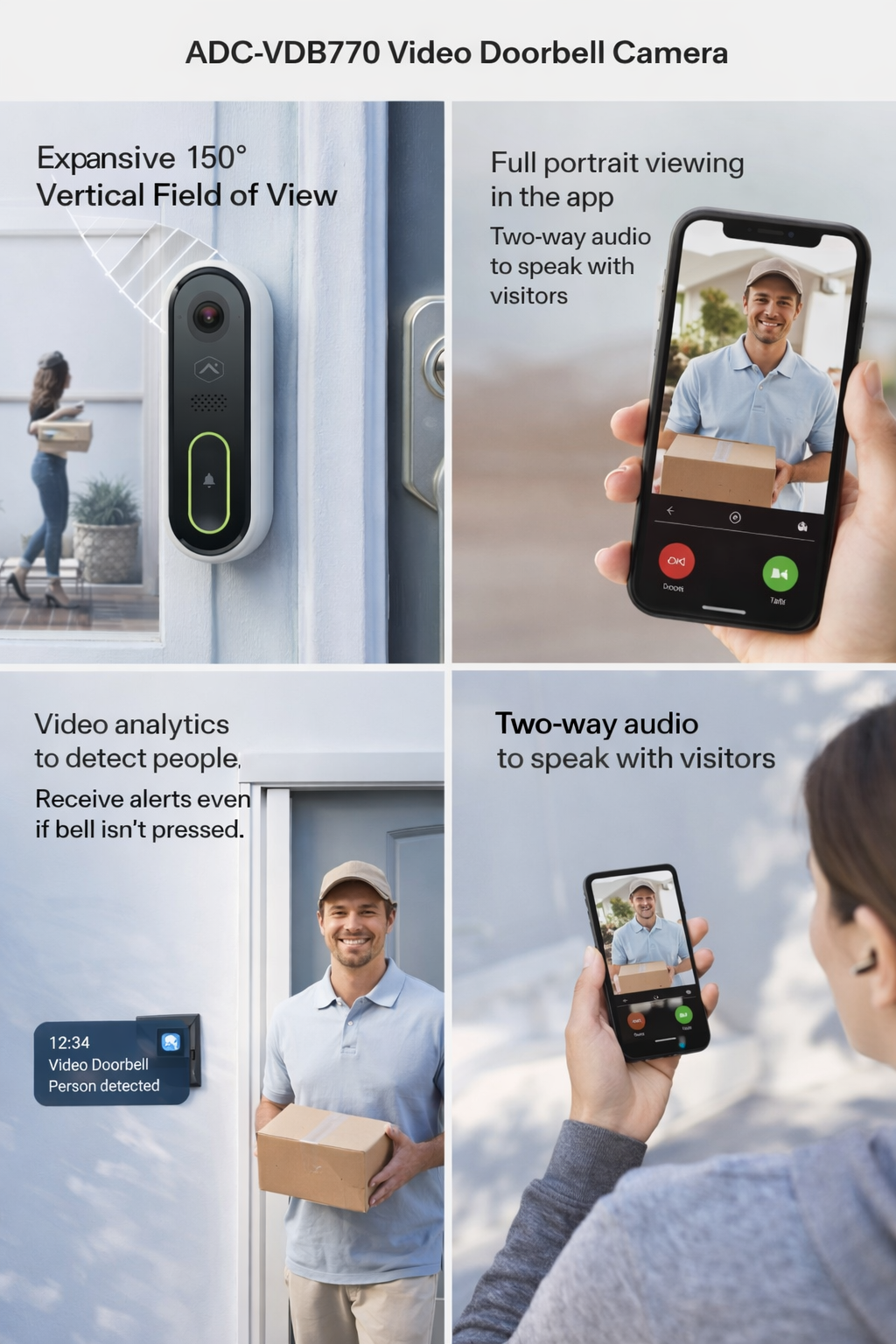 Alarm.com ADC-VDB770-TH-C Video Doorbell Camera