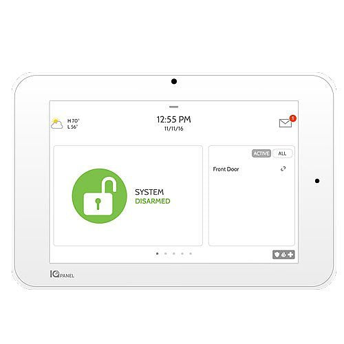 IQ QS9201-1208-840 IQ Panel 2 Plus Smart Home Control Panel, 319.5MHz and PowerG, Verizon