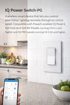IQ IQSWH3W-PG IQ Switch-PG is a PowerG in-wall switch for IQ Panels, 915MHz